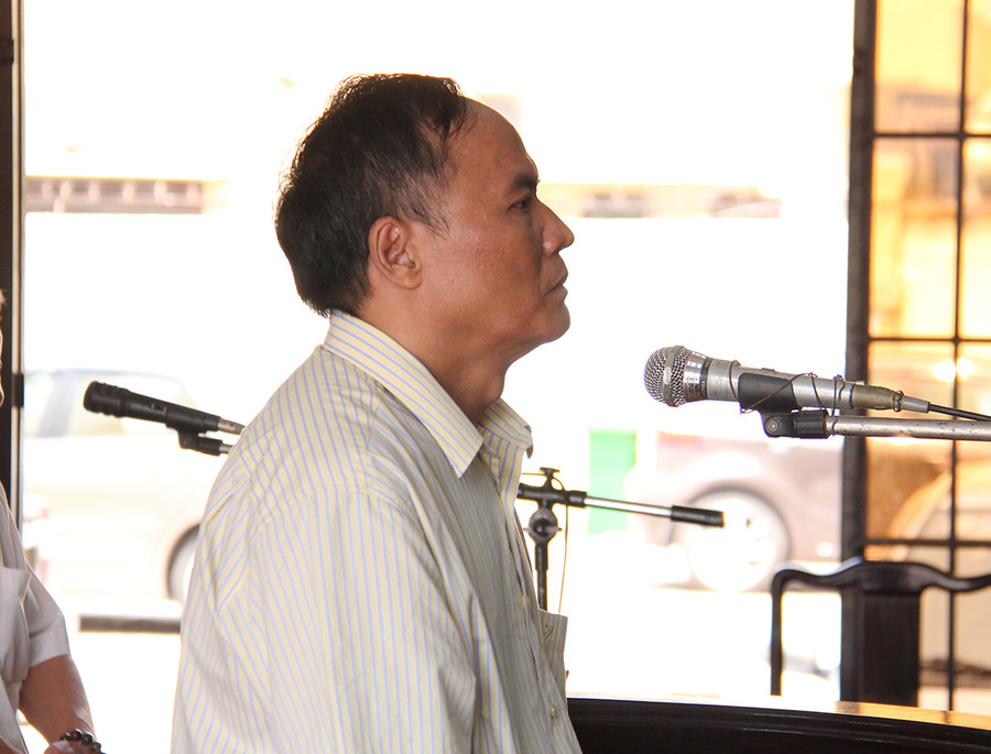 Bị cáo Nguyễn Mạnh Sửu tại tòa. Ảnh: N.A