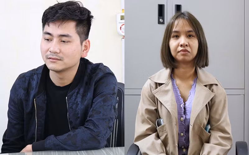 Hoàng Tiến Việt và Chu Thúy Hằng.