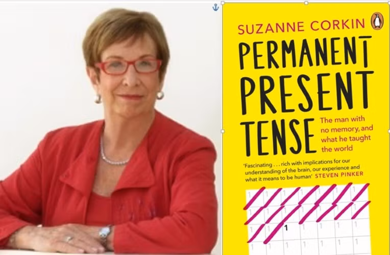 Nhà khoa học Suzanne Corkin và quyển sách của bà viết về trường hợp kỳ lạ của Molaison.