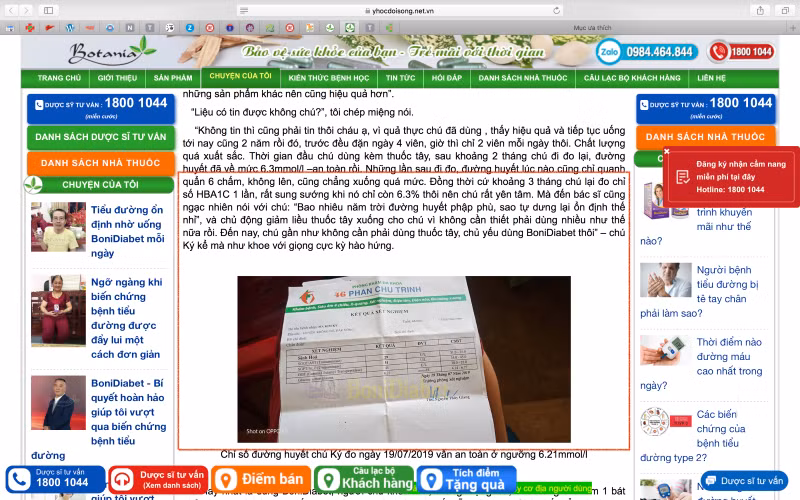 Một bài tiếp thị sai sự thật về sản phẩm BoniDiabet có thể khiến bệnh nhân tiểu đường hiểu nhầm sản phẩm thay thế thuốc chữa bệnh.