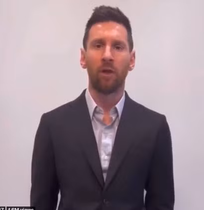Messi lên tiếng xin lỗi đồng đội trong video đăng trên trang cá nhân hôm 5/5. Ảnh chụp màn hình.