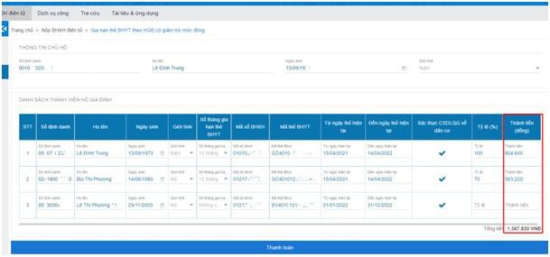Màn hình xác thực thông tin thành công. Màn hình xác thực thông tin thành công.