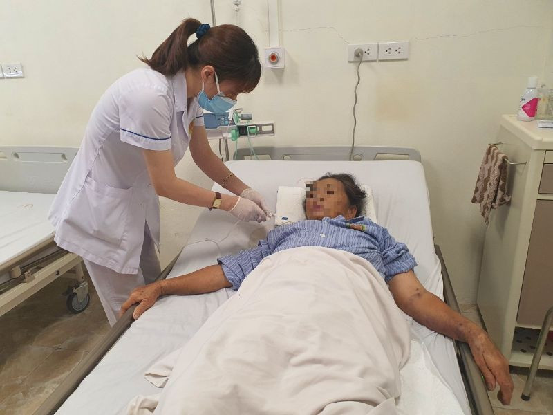 Bệnh nhân hồi phục tốt sau điều trị. Ảnh: BV.