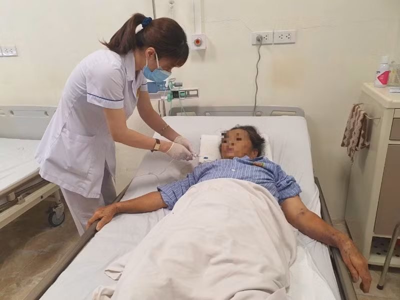 Bệnh nhân hồi phục tốt sau điều trị. Ảnh: BV.