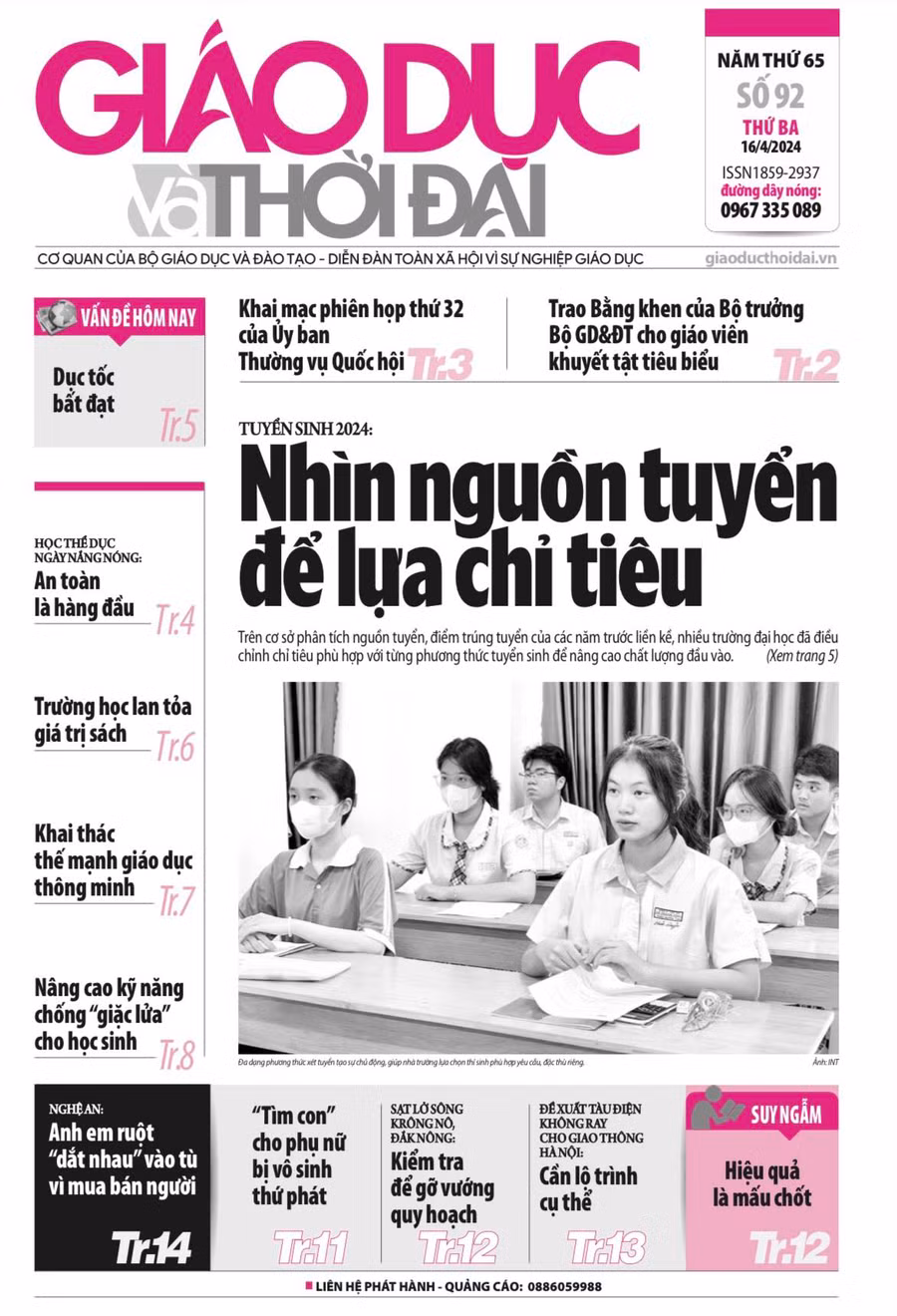 Tin tức báo in 16/4: Khai thác thế mạnh giáo dục thông minh