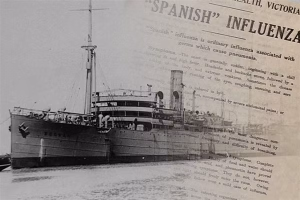 Tàu Boonah chở theo hơn 300 người nhiễm cúm Tây Ban Nha.