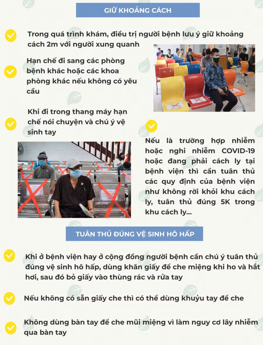 {Infographic} Những điều cần làm để phòng lây nhiễm COVID-19 ở bệnh viện ảnh 6