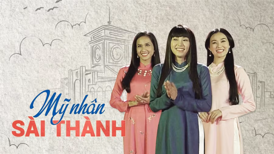 Bộ phim gần nhất ông làm trong thời gian bạo bệnh là Mỹ nhân Sài Thành với sự tham gia diễn xuất của Khánh My, Dương Mỹ Linh và Ngân Khánh. Ảnh: VTV.