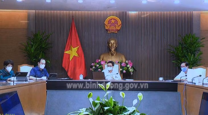 Phó Thủ tướng Vũ Đức Đam: Bình Dương cần tập trung khoanh gọn, xét nghiệm thật nhanh, thu hẹp dần điểm phong toả. Ảnh: binhduong.gov.vn.