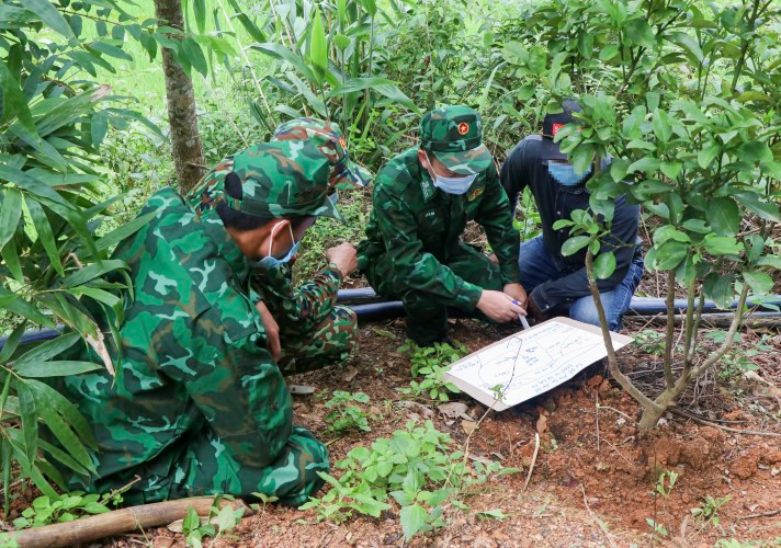 Lực lượng trinh sát Bộ đội Biên phòng tỉnh Điện Biên triển khai phương án đánh bắt tội phạm ma túy.