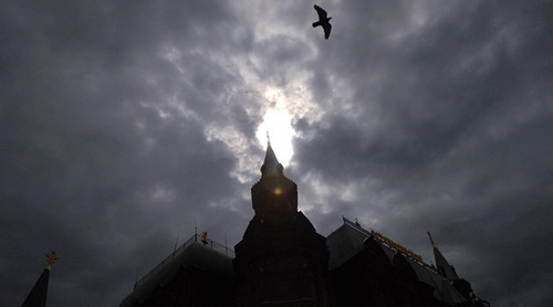 Mây lạ vần vũ trên bầu trời Moskva ảnh 1