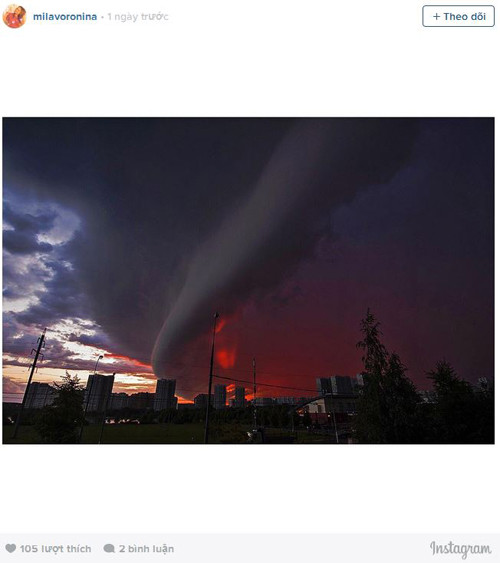 Mây lạ vần vũ trên bầu trời Moskva ảnh 4