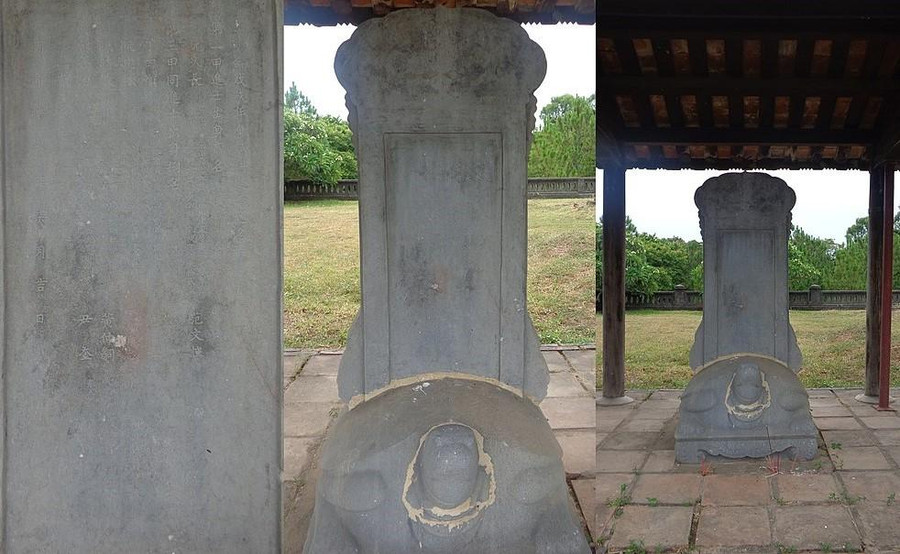 Bia Tiến sĩ năm Mậu Tuất (1838) tại Văn miếu Huế ghi danh Hoàng giáp Phạm Văn Nghị.