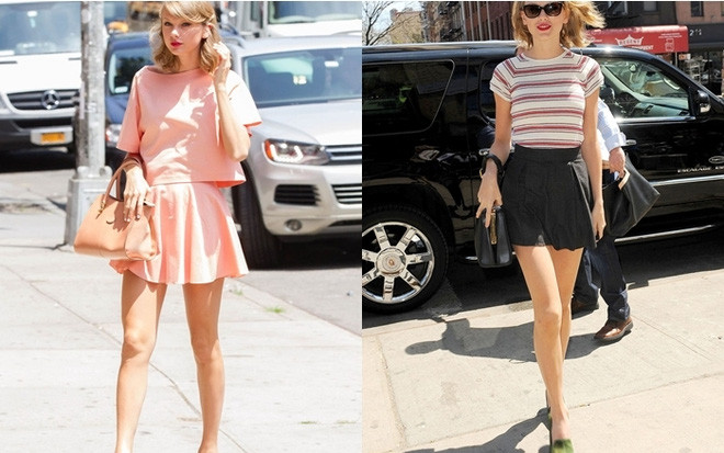 Tại sao đôi chân của Taylor Swift trị giá gần 1000 tỷ? ảnh 15 Mini skirt cũng là một item thường xuyên được Taylor lựa chọn.