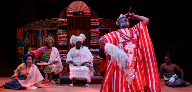 Một cảnh trong vở kịch Cái chết và Kỵ sĩ của Vua (ảnh phải). Ảnh: Lipones, AdobeStock- Stratfordfestival.ca