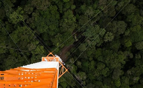 Việc nhìn xuống chân tháp không dành cho những người sợ độ cao.