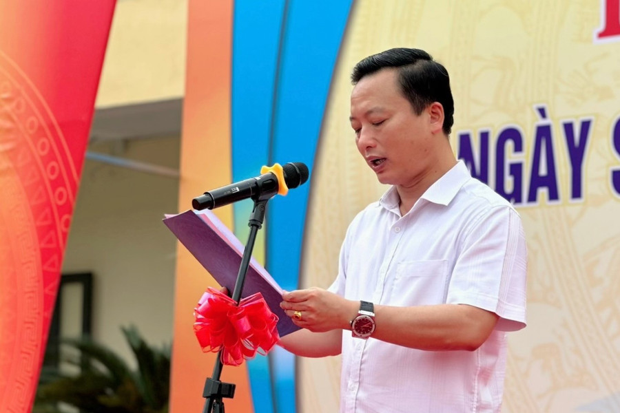 Ông Đậu Tùng Lâm- Giám đốc Sở TT&amp;TT phát biểu tại buổi Lễ. (Ảnh: H.A.)