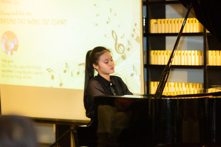 Thu Giang trong Cuộc thi Tài năng trẻ piano. Ảnh: NVCC Thu Giang trong Cuộc thi Tài năng trẻ piano. Ảnh: NVCC