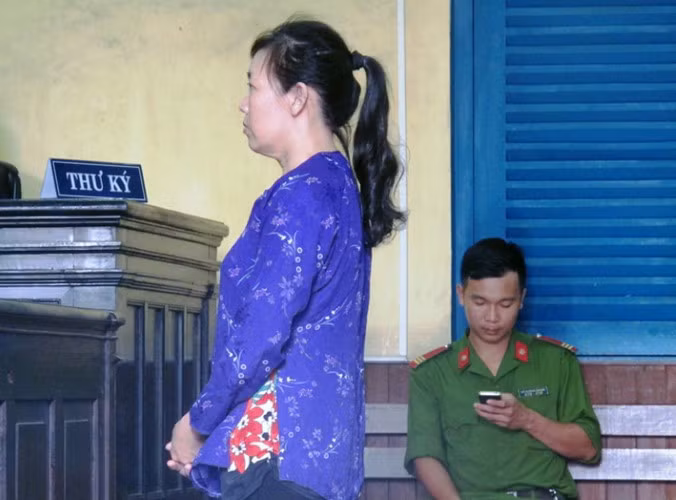 Bị cáo Đặng Thị Hồng Giang tại phiên tòa phúc thẩm.