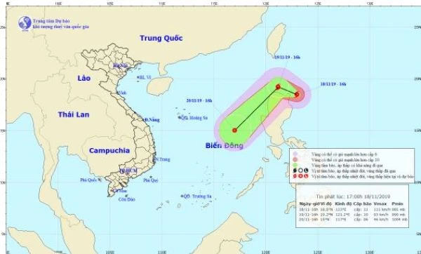 Vị trí của bão KALMAEGI