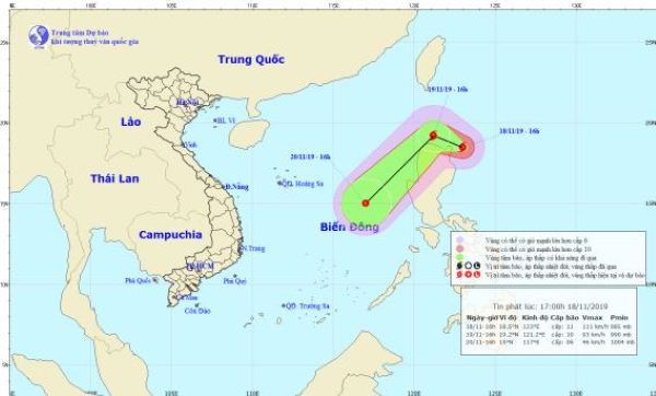 Vị trí của bão KALMAEGI