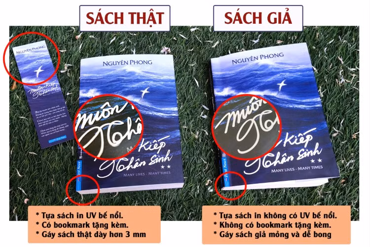 First News chỉ cách phân biệt sách giả - sách thật cuốn “Muôn kiếp nhân sinh”.