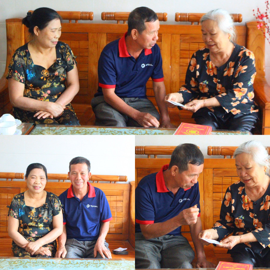 Vợ chồng ông Hải chia sẻ câu chuyện hiến tạng với bà con lối xóm. Vợ chồng ông Hải chia sẻ câu chuyện hiến tạng với bà con lối xóm.