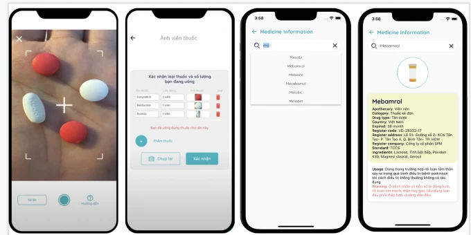 Giao diện giải pháp VAIPE với chức năng nhận diện tự động hình ảnh viên thuốc và tra cứu thông tin thuốc. Ảnh: NVCC