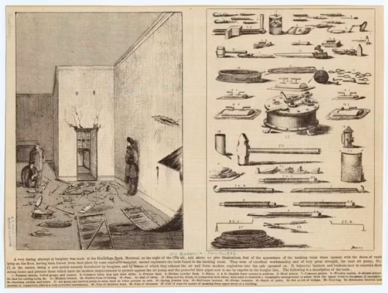 Hiện trường một vụ cướp ngân hàng do băng đảng của George đứng đằng sau.