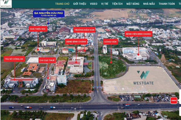Dự án Westgate Bình Chánh được một trang môi giới giới thiệu các tiện ích đi kèm.