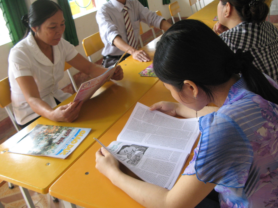 GV cần được tập huấn, bồi dưỡng chuyên môn kĩ càng trước khi bước vào thực hiện CTGDPT mới . Ảnh: Đức Trí