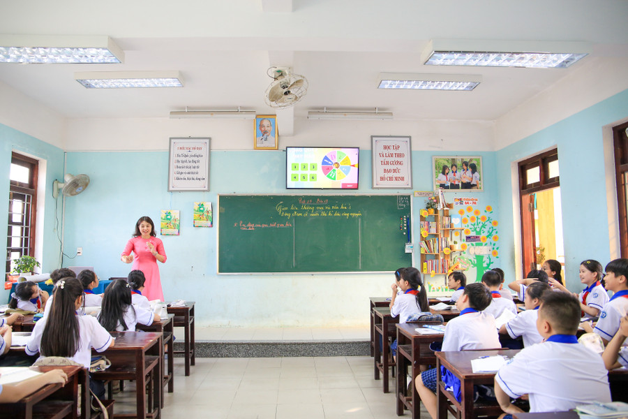 Một tiết học phân môn Lịch sử của học sinh Trường THCS Chu Văn An.