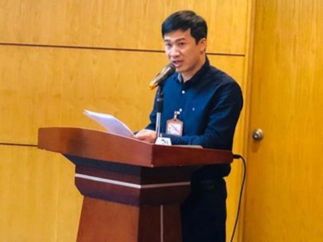 Ông Vũ Minh Lý phát biểu tại buổi họp báo