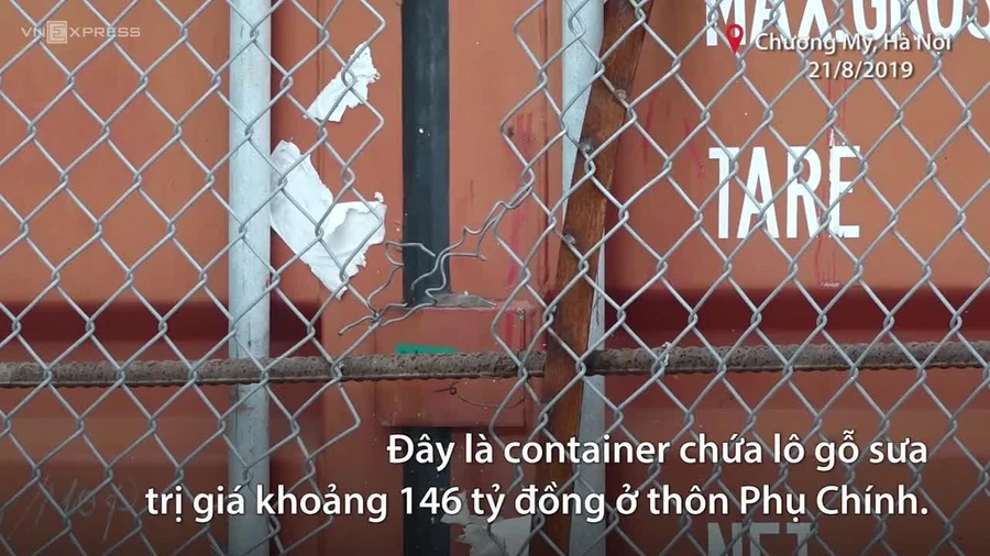 Container chứa lô gỗ sưa.