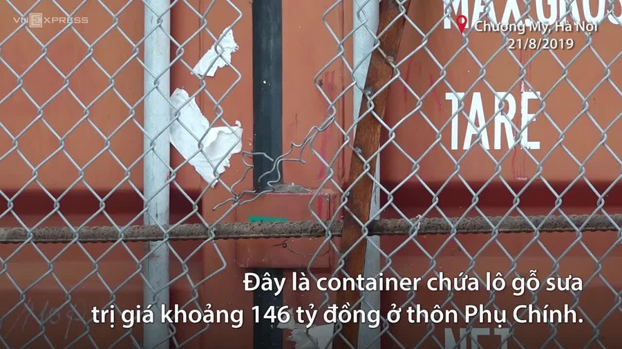 Container chứa lô gỗ sưa.