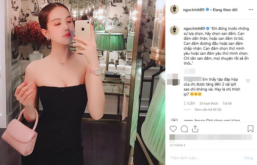 Chỉ một lời động viên, Linh Chi vô tình để lộ đời tư đang khủng hoảng của Ngọc Trinh? ảnh 7 Chỉ một lời động viên tưởng vô hại, Linh Chi vô tình để lộ đời tư đang khủng hoảng của Ngọc Trinh?-9