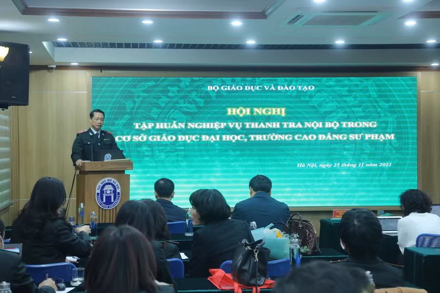 Chánh thanh tra Bộ GD&amp;ĐT, Nguyễn Đức Cường hướng dẫn thực hiện công tác thanh tra, kiểm tra nội bộ năm học 2021- 2022