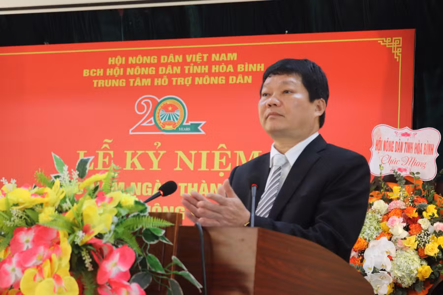 Ông Lê Văn Thạch phát biểu.