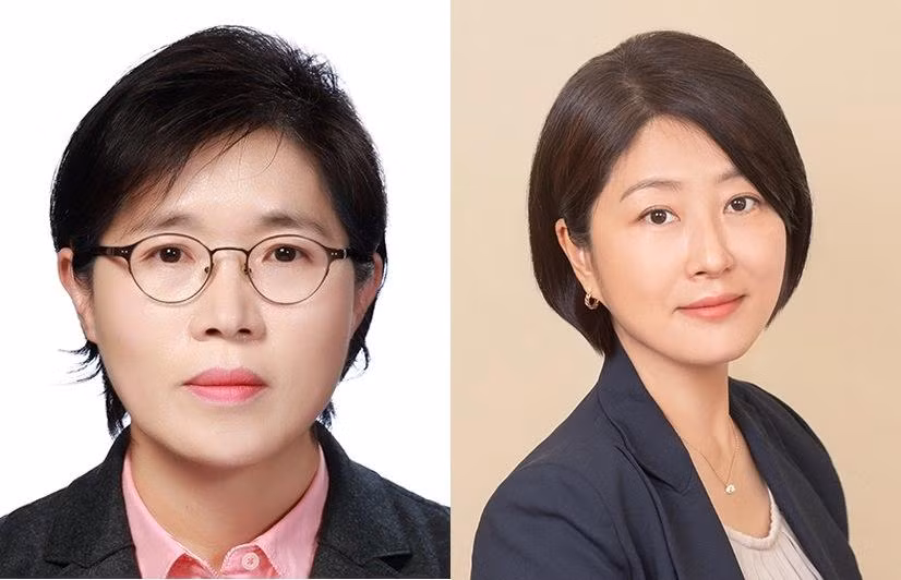 Lee Jung-ae (trái) và Lee Sun-jung (phải), 2 nữ CEO mới của LG và CJ. Ảnh: LG H&amp;H và CJ