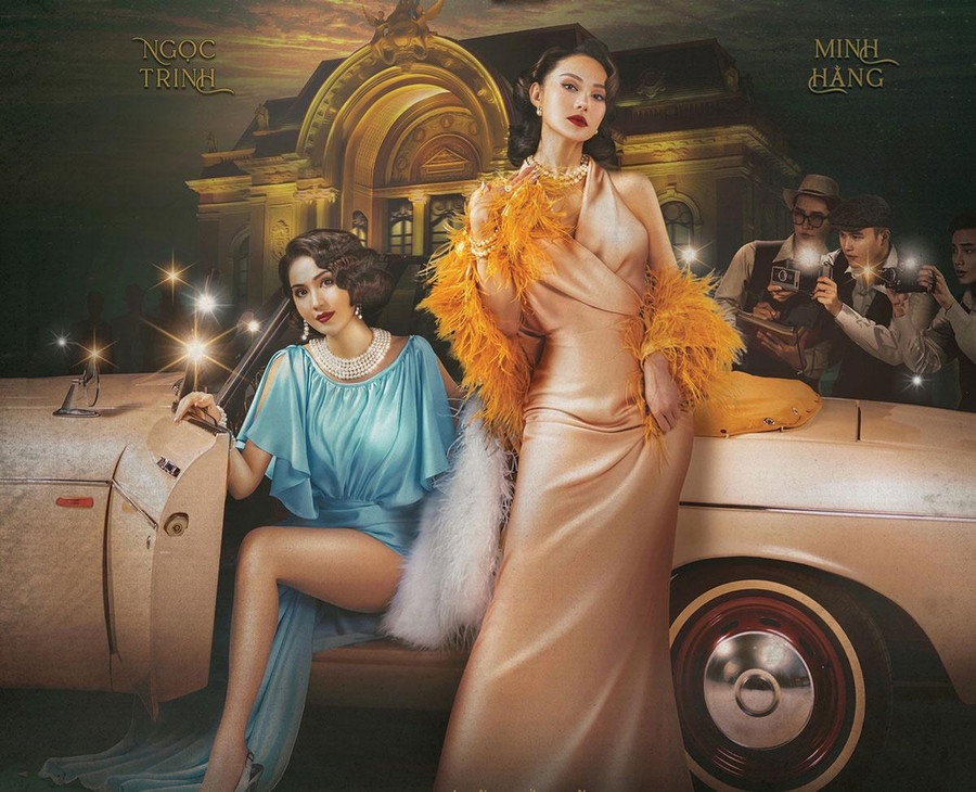 Minh Hằng và Ngọc Trinh trong &apos;Chị chị em em 2&apos;.