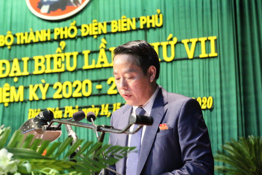 Ông Hà Quang Trung - Bí thư thành ủy thành phố Điện Biên Phủ