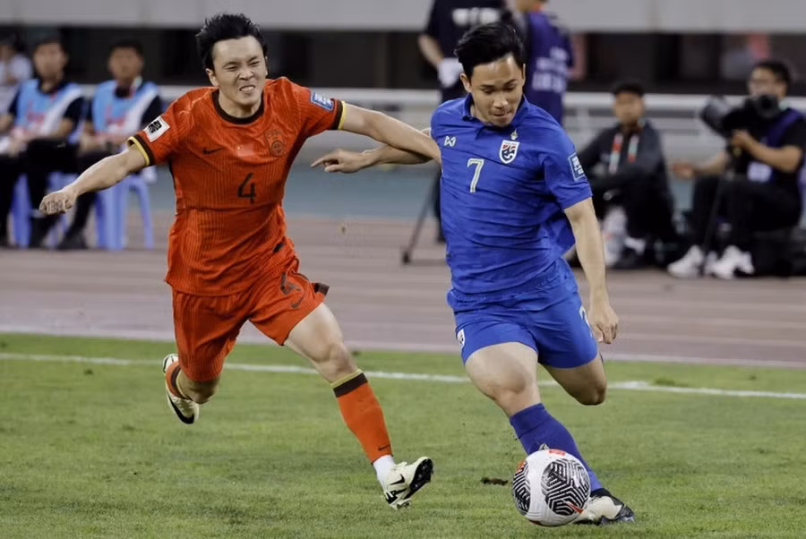 Thái Lan và Trung Quốc đang cạnh tranh tấm vé đi tiếp ở bảng C vòng loại thứ hai World Cup 2026 khu vực châu Á.