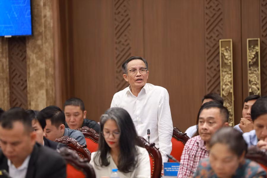 Đại diện doanh nghiệp phát biểu tại hội thảo.