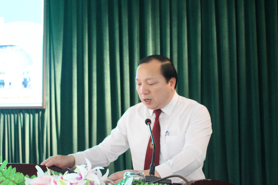 Ông Vũ Ngọc Hiên, Phó giám đốc Học viện Nông nghiệp Việt Nam phát biểu. Ông Vũ Ngọc Hiên, Phó giám đốc Học viện Nông nghiệp Việt Nam phát biểu.