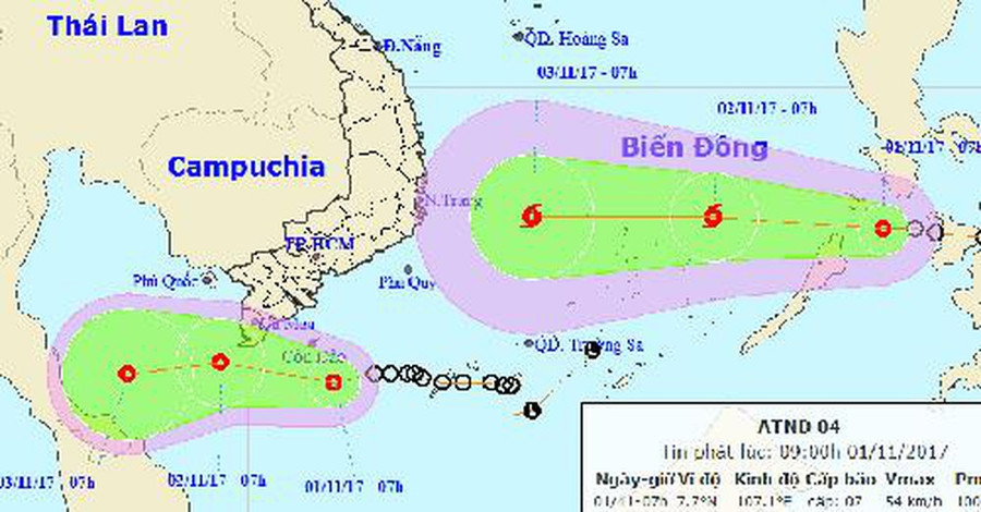 Vùng biển phía Nam cảnh báo mưa dông, gió mạnh và song lớn Vùng biển phía Nam cảnh báo mưa dông, gió mạnh và song lớn