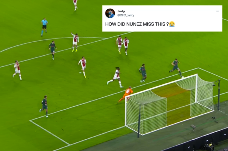 Nunez đã bỏ lỡ cơ hội ngon ăn khiến người hâm mộ sửng sốt.