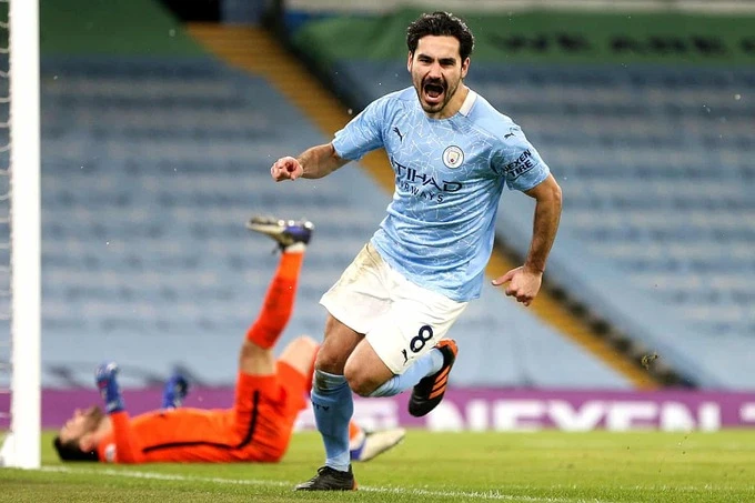 Ilkay Gundogan đã ghi 9 bàn cho nhà Á quân trong năm 2021.
