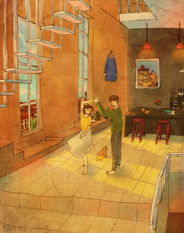  Nắm tay nhau khiên vũ giữa nhà 