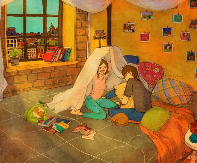 Những bức tranh ngọt ngào về tình yêu khiến nhiều người rung động