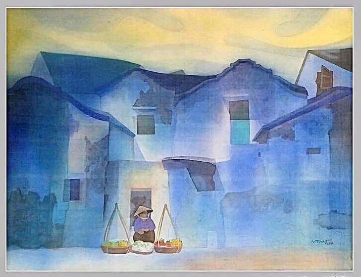 Tác phẩm 'Phố rêu'. Tác phẩm 'Phố rêu'.